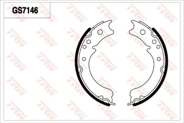 TRW GS7146 - Kit ganasce, Freno stazionamento autozon.pro