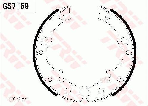 TRW GS7169 - Kit ganasce, Freno stazionamento autozon.pro