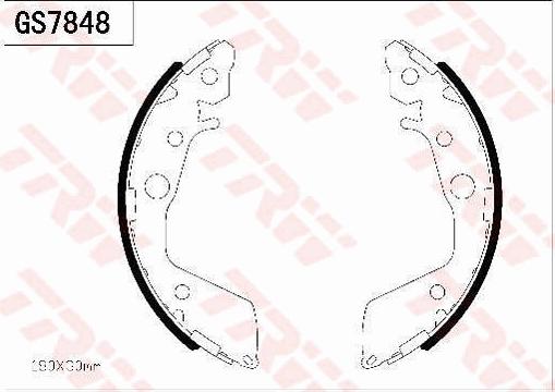 TRW GS7848 - Kit ganasce freno autozon.pro