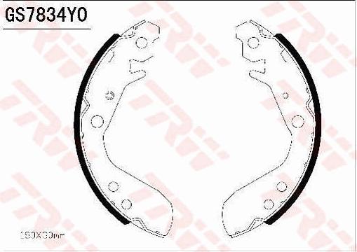 TRW GS7834 - Kit ganasce freno autozon.pro