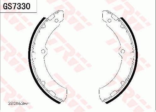 TRW GS7330 - Kit ganasce freno autozon.pro