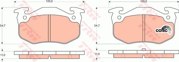 TRW GTD1092 - Kit freno, Freno a disco autozon.pro