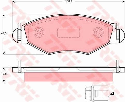 TRW GTD1088 - Kit freno, Freno a disco autozon.pro