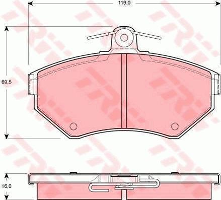 TRW GTD1076 - Kit freno, Freno a disco autozon.pro