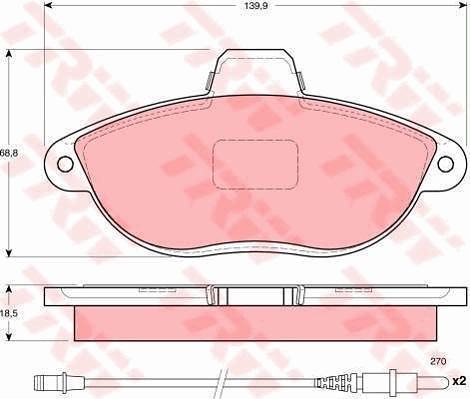 TRW GTD1077 - Kit freno, Freno a disco autozon.pro