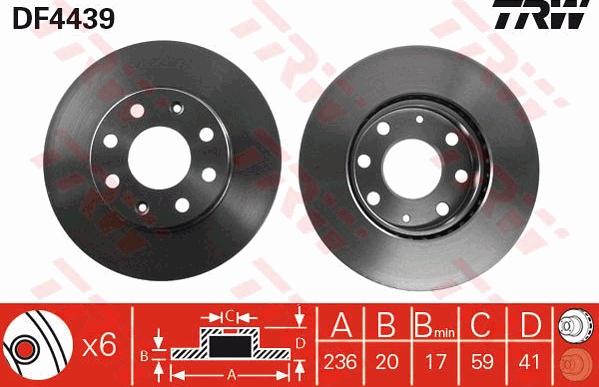 TRW GTD1192 - Kit freno, Freno a disco autozon.pro