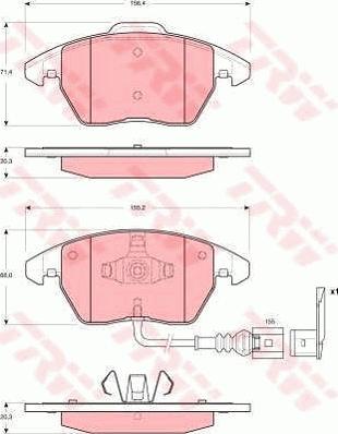 TRW GTD1142 - Kit freno, Freno a disco autozon.pro