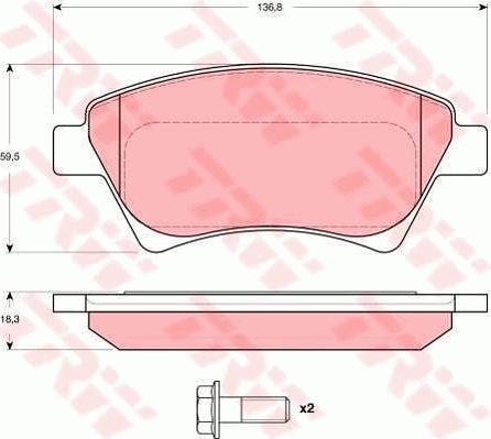 TRW GTD1161 - Kit freno, Freno a disco autozon.pro