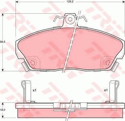 TRW GTD1101 - Kit freno, Freno a disco autozon.pro