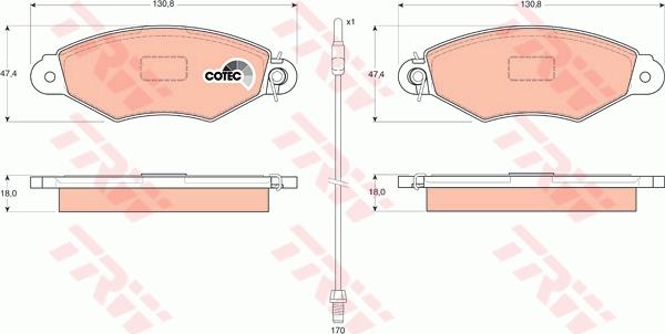 TRW GTD1171 - Kit freno, Freno a disco autozon.pro