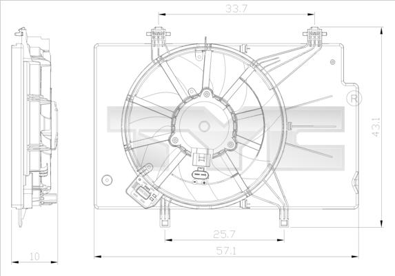 TYC 810-0043 - Ventola, Raffreddamento motore autozon.pro