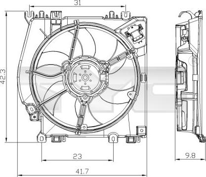 TYC 828-0001 - Ventola, Raffreddamento motore autozon.pro