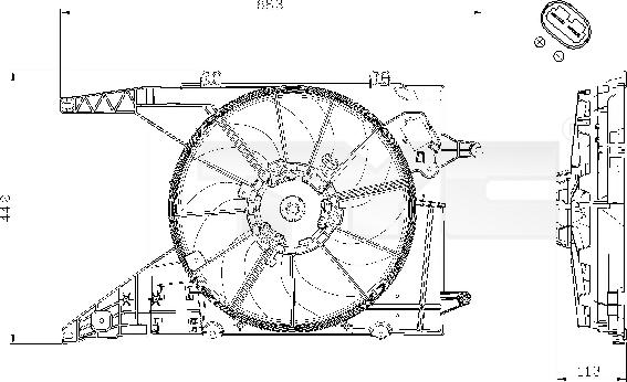 TYC 828-0002 - Ventola, Raffreddamento motore autozon.pro