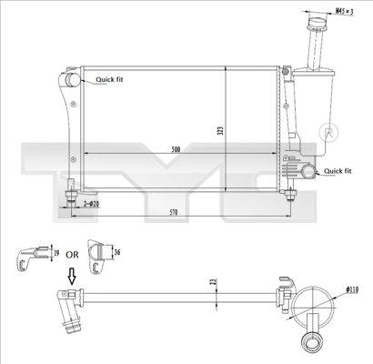 TYC 709-0019 - Radiatore, Raffreddamento motore autozon.pro