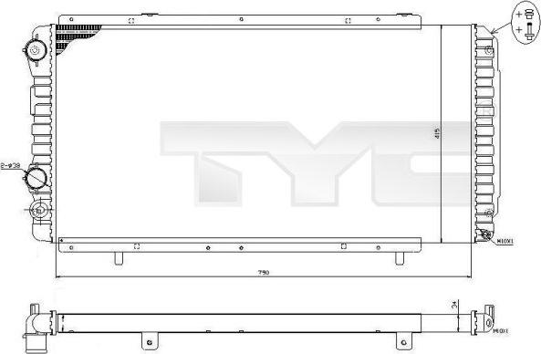 TYC 709-0014-R - Radiatore, Raffreddamento motore autozon.pro