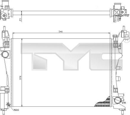 TYC 709-0018 - Radiatore, Raffreddamento motore autozon.pro