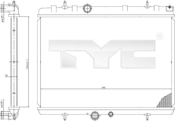 TYC 705-0065 - Radiatore, Raffreddamento motore autozon.pro