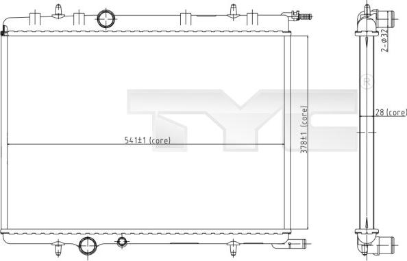 TYC 705-0066 - Radiatore, Raffreddamento motore autozon.pro