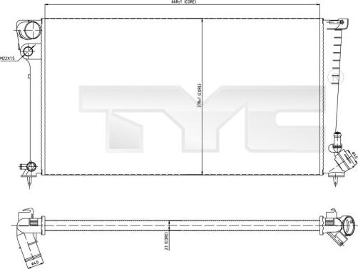 TYC 705-0001 - Radiatore, Raffreddamento motore autozon.pro