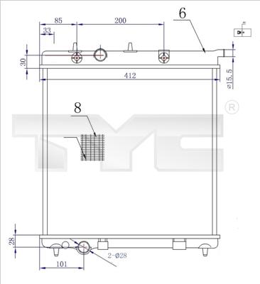 TYC 705-0072-R - Radiatore, Raffreddamento motore autozon.pro