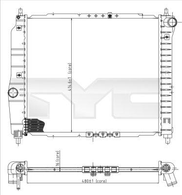 TYC 706-0021 - Radiatore, Raffreddamento motore autozon.pro