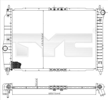 TYC 706-0022 - Radiatore, Raffreddamento motore autozon.pro