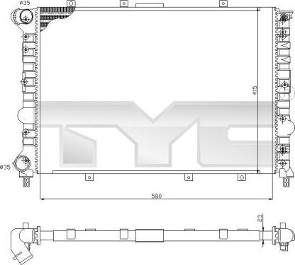 TYC 701-0001-R - Radiatore, Raffreddamento motore autozon.pro