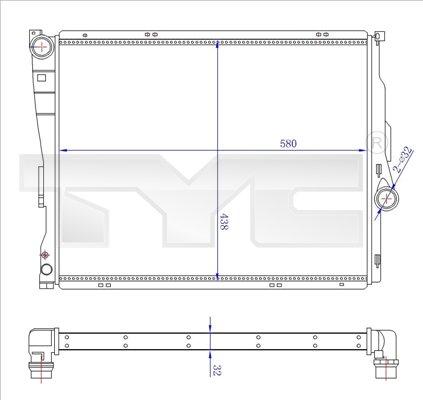 TYC 703-0006-R - Radiatore, Raffreddamento motore autozon.pro