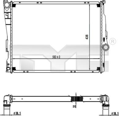 TYC 703-0006 - Radiatore, Raffreddamento motore autozon.pro