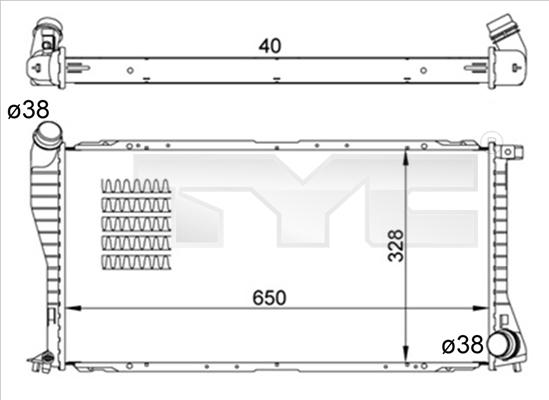 TYC 703-0007 - Radiatore, Raffreddamento motore autozon.pro