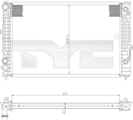 TYC 702-0009 - Radiatore, Raffreddamento motore autozon.pro