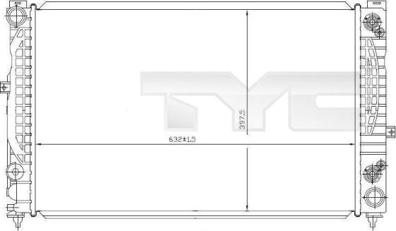 TYC 702-0008 - Radiatore, Raffreddamento motore autozon.pro