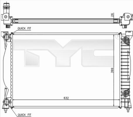 TYC 702-0014 - Radiatore, Raffreddamento motore autozon.pro