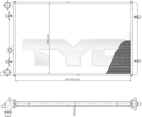 TYC 702-0015 - Radiatore, Raffreddamento motore autozon.pro