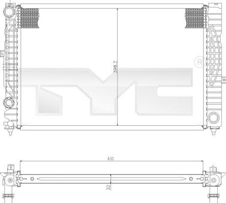 TYC 702-0010 - Radiatore, Raffreddamento motore autozon.pro