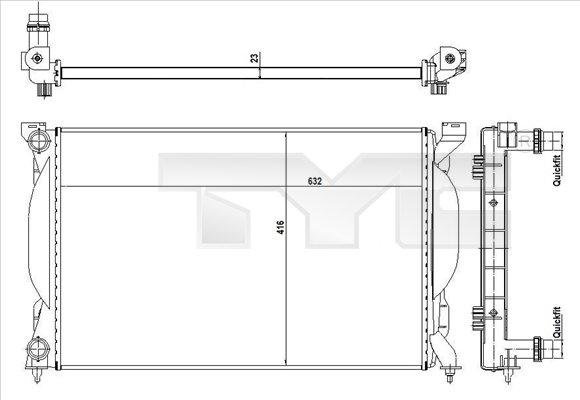 TYC 702-0012-R - Radiatore, Raffreddamento motore autozon.pro