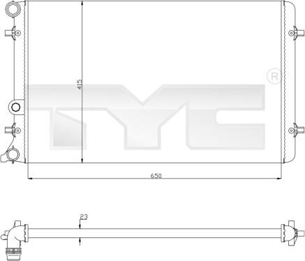 TYC 702-0033 - Radiatore, Raffreddamento motore autozon.pro