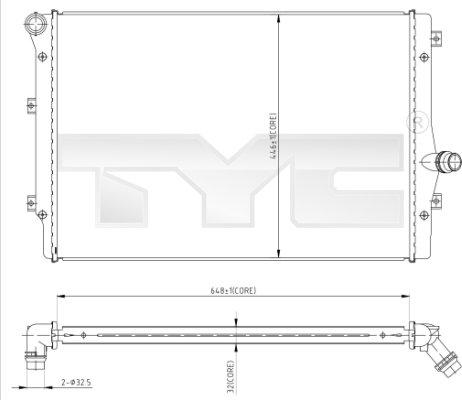 TYC 702-0024 - Radiatore, Raffreddamento motore autozon.pro