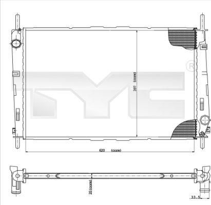 TYC 710-0046 - Radiatore, Raffreddamento motore autozon.pro