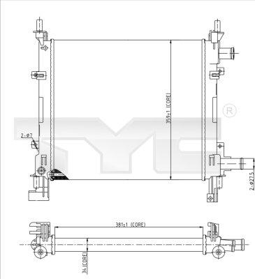 TYC 710-0042-R - Radiatore, Raffreddamento motore autozon.pro