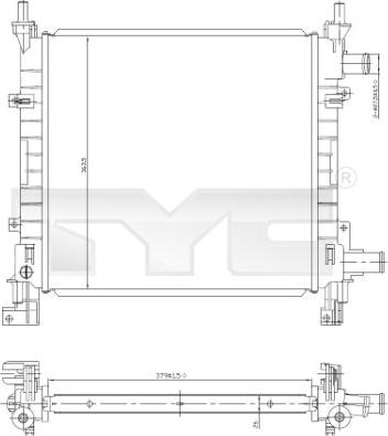 TYC 710-0042 - Radiatore, Raffreddamento motore autozon.pro