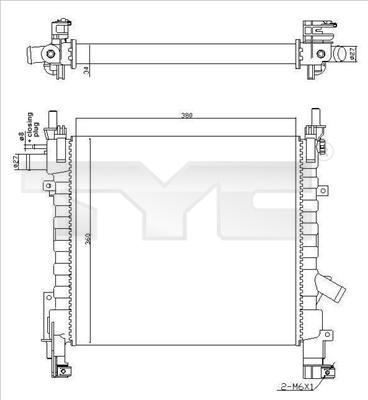 TYC 710-0055-R - Radiatore, Raffreddamento motore autozon.pro