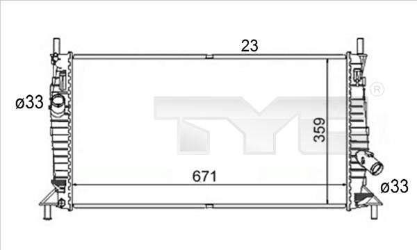 TYC 710-0056-R - Radiatore, Raffreddamento motore autozon.pro