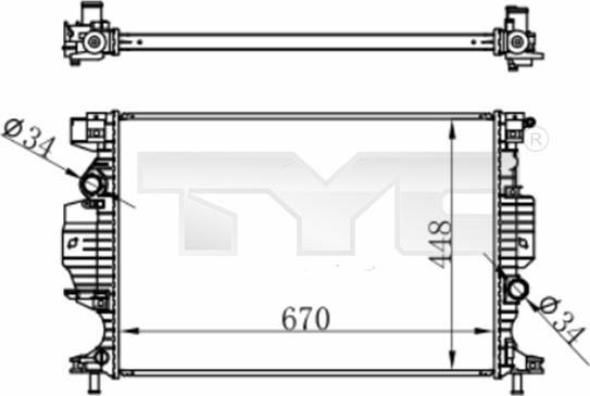 TYC 710-0060 - Radiatore, Raffreddamento motore autozon.pro