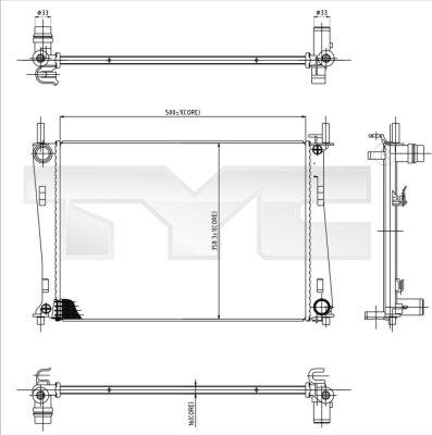 TYC 710-0031 - Radiatore, Raffreddamento motore autozon.pro