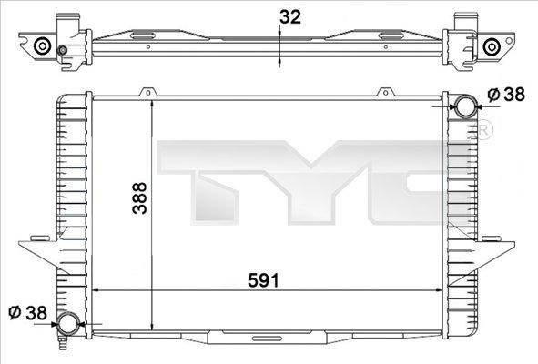 TYC 738-0001 - Radiatore, Raffreddamento motore autozon.pro