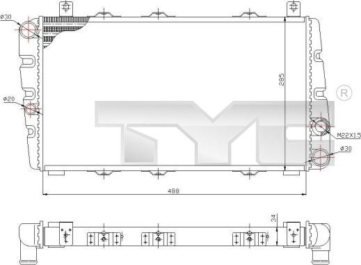 TYC 732-0001 - Radiatore, Raffreddamento motore autozon.pro