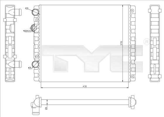 TYC 737-0040 - Radiatore, Raffreddamento motore autozon.pro