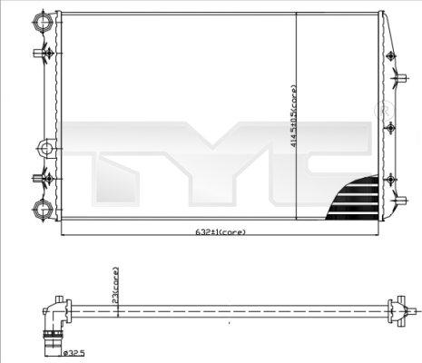 TYC 737-0041 - Radiatore, Raffreddamento motore autozon.pro