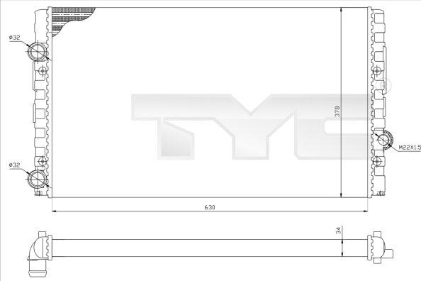 TYC 737-0051-R - Radiatore, Raffreddamento motore autozon.pro